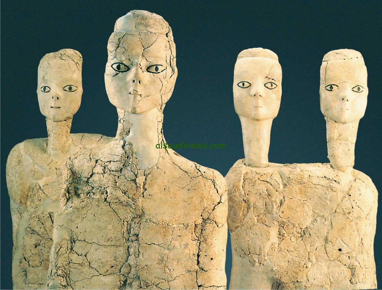 تماثيل عين غزال.. جوجل يحتفل بالذكرى السنوية لاكتشاف تماثيل عين غزال الأردنية القديمة