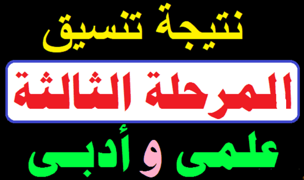 رابط نتيجة تنسيق المرحلة الثالثة للدور الأول والثاني من خلال موقع التنسيق الإلكتروني tansik.digital.gov.eg