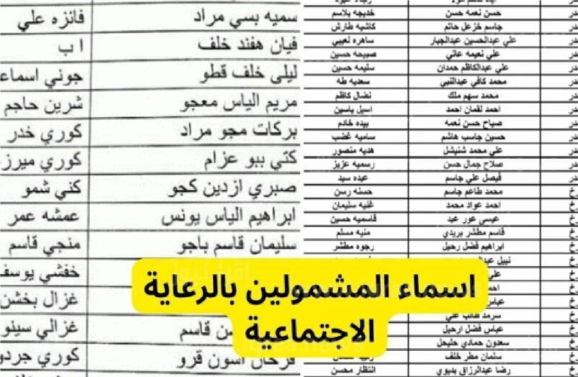 “متاح الان” رابط أسماء المشمولين في الرعاية الإجتماعية الدفعة الأخيرة في العراق 2023 عبر منصة مظلتي