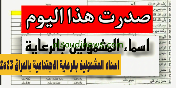 رابط مباشر pdf .. اسماء المشمولين بالرعاية الاجتماعية 2023 فى العراق الوجبة السادسة الاخيرة عبر منصة مظلتى الالكترونية