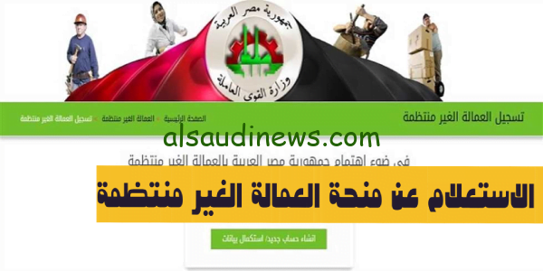 الآن.. خطوات الاستعلام عن منحة العمالة الغير منتظمة 1000 جنيه 2023 بالرقم القومي عبر موقع القوى العاملة manpower.gov.eg