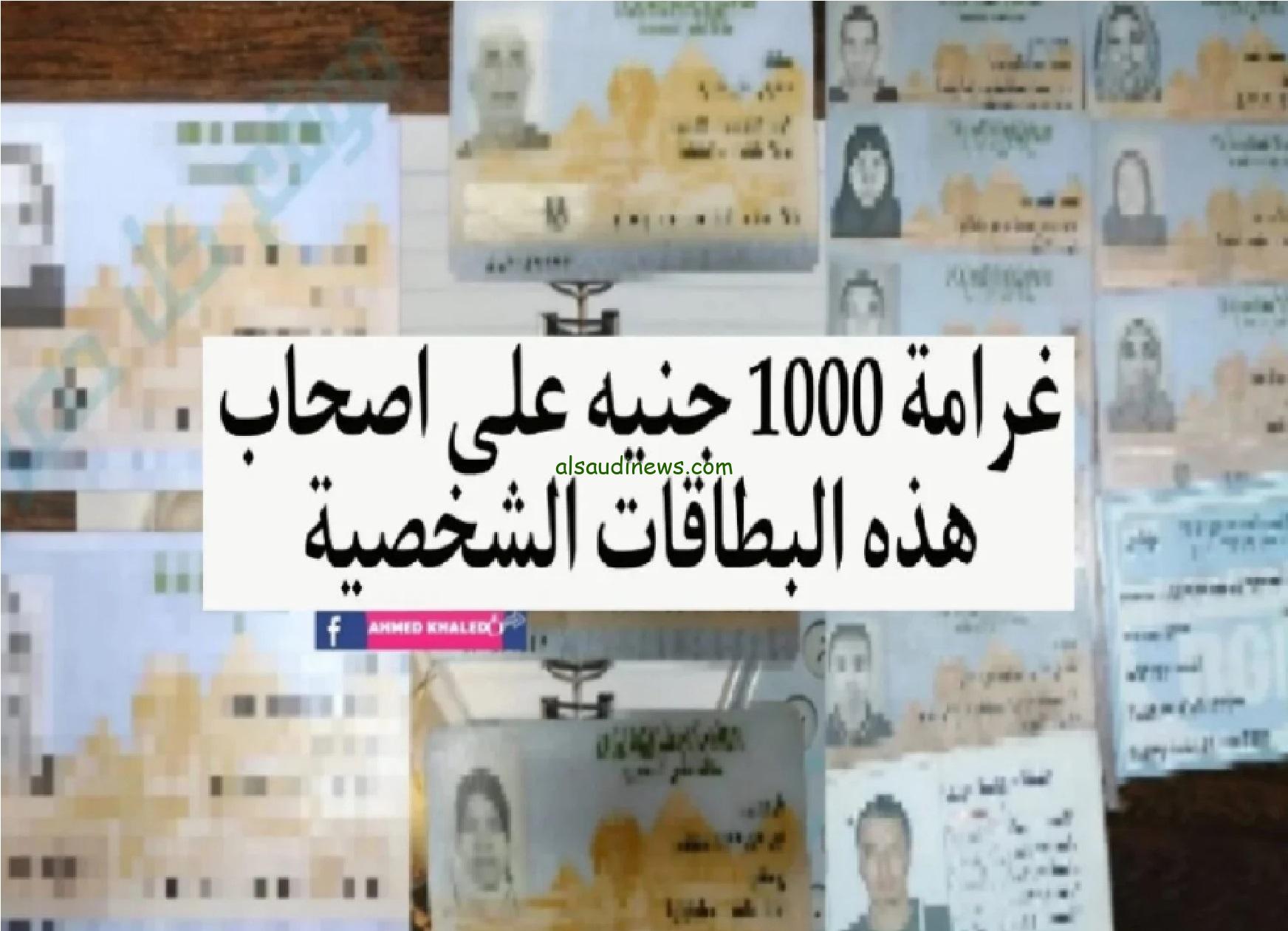“شوف نفسك منهم ولا لا بسرعة”.. الحبس وغرامة 1000 جنيه لأصحاب بطاقات الرقم القومي في هذه الحالات