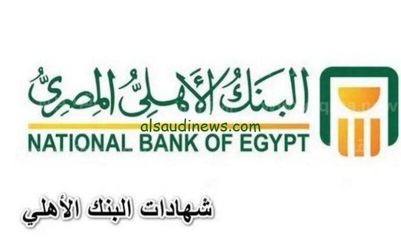 اكبر عائد واعلى سعر فائدة من البنك الاهلي المصري تستغل الفرصة واعرف.. شهادات البنك الأهلي المصري