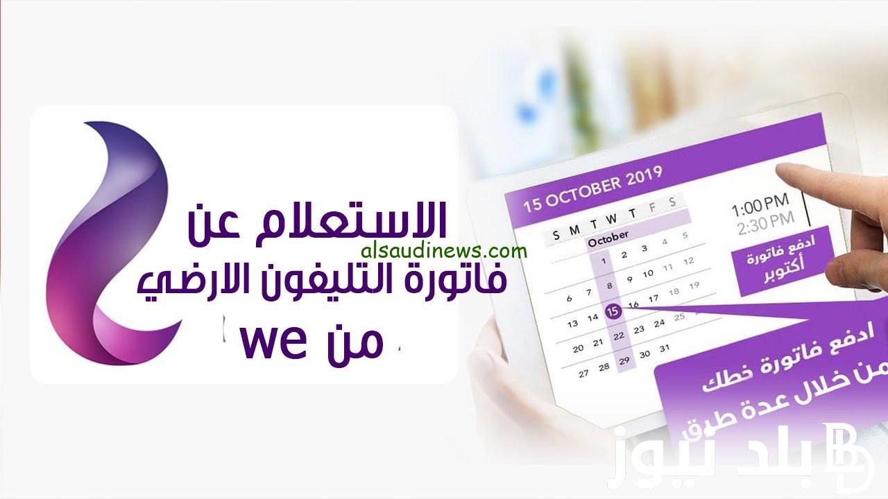 اعرفها وانت في مكانك.. فاتورة التليفون الارضي عبر موقع المصرية للاتصالات billing.te.eg