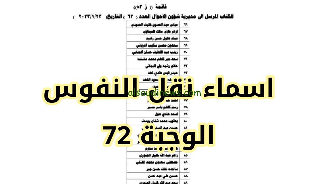 “هســـه”.. تحميل كشوفات اسماء نقل النفوس عموم محافظات العراق الوجبة الجديدة 2024 موقع وزارة الداخلية