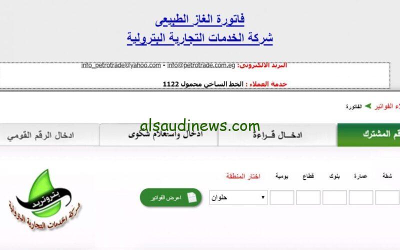”إدفع وانت مكانك” الاستعلام عن فاتورة عداد الغاز بتروتريد إلكترونيًا وتسجيل قراءة العداد لشهر يناير 2024