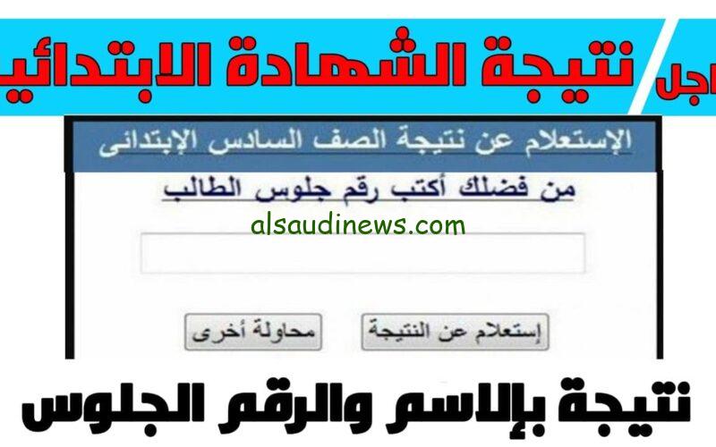 رابط شغال.. الاستعلام عن نتيجة الشهادة الابتدائية الفصل الدراسي الأول 2024 برقم الجلوس