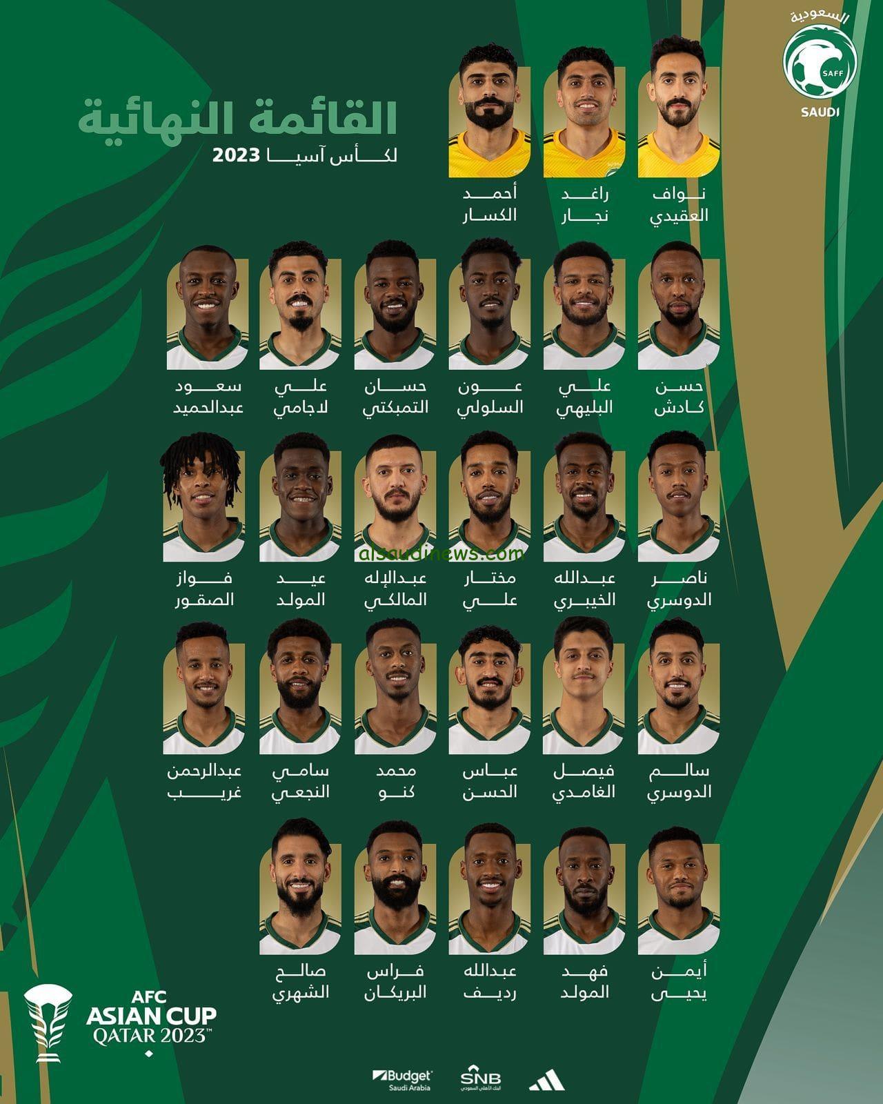 قائمة المنتخب السعودي لكأس آسيا