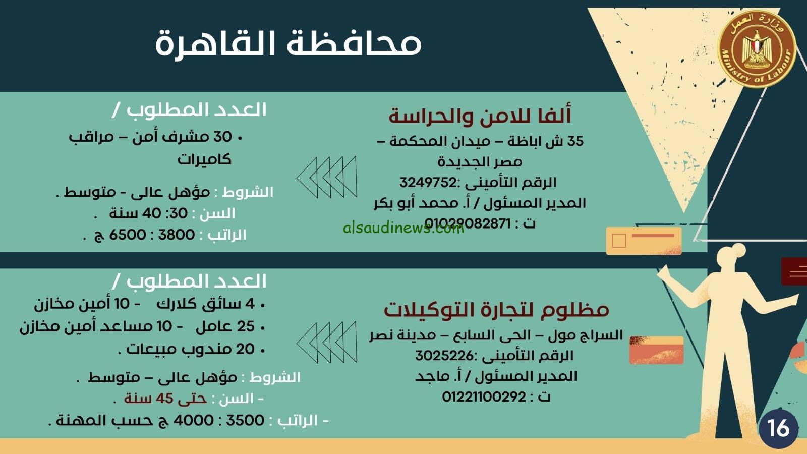 3261 وظيفة شاغرة للشباب في 13 محافظة وزارة العمل توضح شروط القبول وطريقة التسجيل
