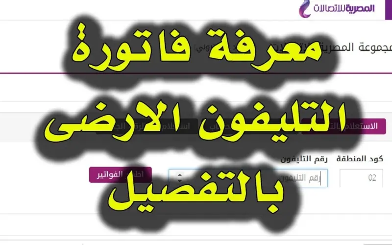 “اعرف فاتورتك كام؟ سدد الآن رابط فاتورة التليفون الأرضي لشهر فبراير 2024 عبر المصرية للاتصالات