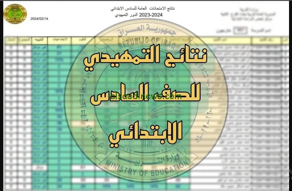 نتائج السادس الابتدائي التمهيدي 2024 عبر موقع نتائجنا
