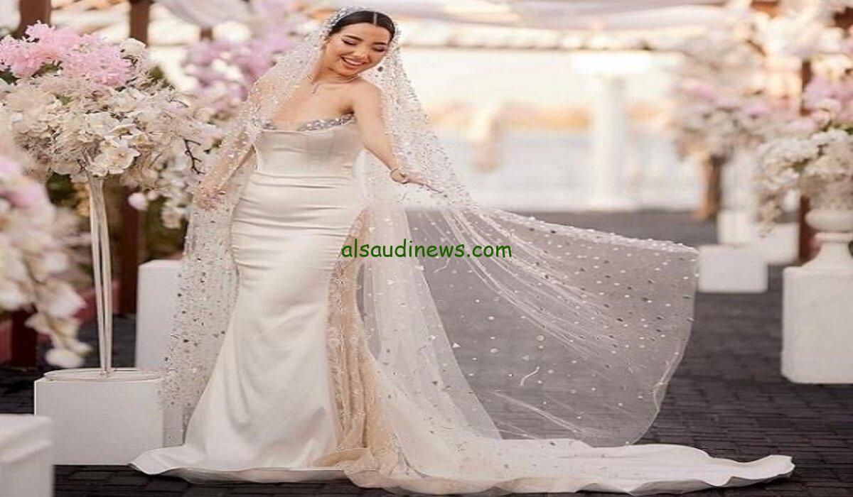 “فستان جريء من غير بطانة” فستان زفاف اروى قاسم المثير للجدل وسبب ظهورها به