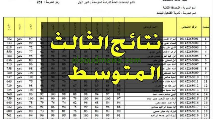 “الف مبروك يا شطار” وزارة التربية العراقية نتائج الثالث المتوسط بالعراق 2024 ورابط الحصول عليها
