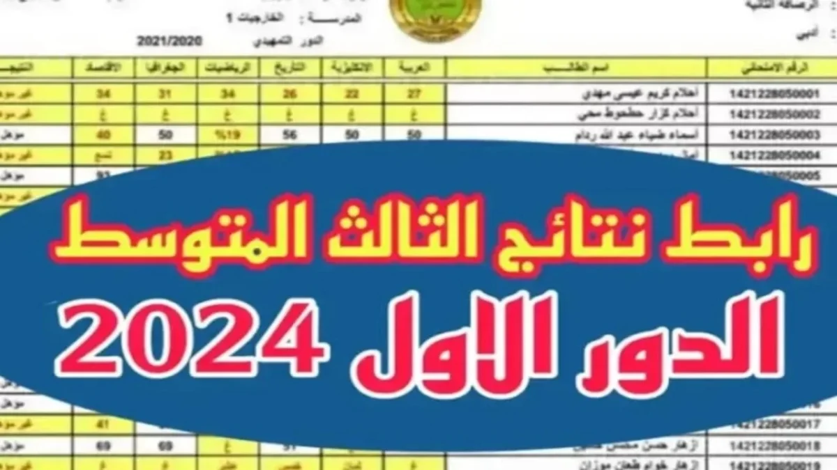 ظهرت الأن.. نتائج الثالث المتوسط في جميع محافظات العراق الدور الأول عبر موقع نتائجنا