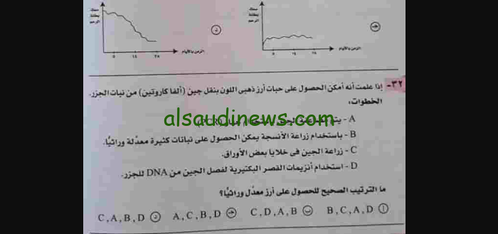 الحلول النموذجية.. تسريب اجابة امتحان الاحياء للصف الثالث الثانوي 2024 وما حقيقة التسريب بالاجابات
