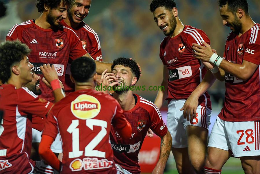 تتويج الاحمر .. ملخص ونتيجة مباراة الأهلي وسموحة اليوم الدوري المصري