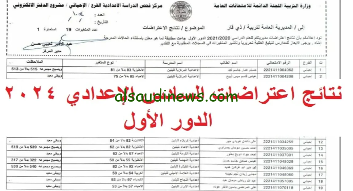 رسمـــيًا.. رابط الاستعلام عن نتائج اعتراضات السادس الاعدادي 2024 العراق عبر موقع epedu.gov الوزارة