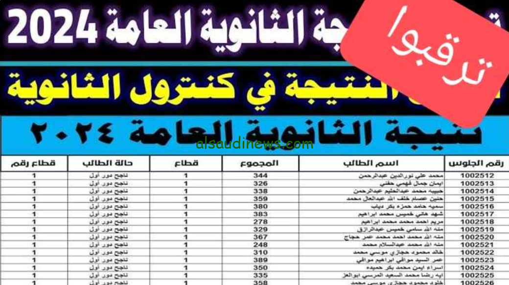 قريباااااا .. نتيجة سنة تالته ثانوي 2024 برقم الجلوس عبر موقع وزارة التربية والتعليم moe.gov.eg
