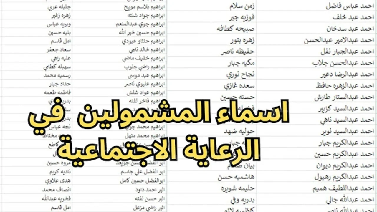 استعلم الان … أسماء الرعاية الاجتماعية الوجبة الأخيرة 2024 بالعراق منصة مظلتي