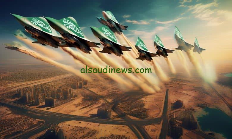 “تحت شعر نحلم نحقق ” العروض الجوية اليوم الوطني 94 تزين سماء الرياض