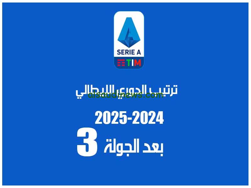 ترتيب الدوري الإيطالي 2024\2025 وقائمة الهدافين