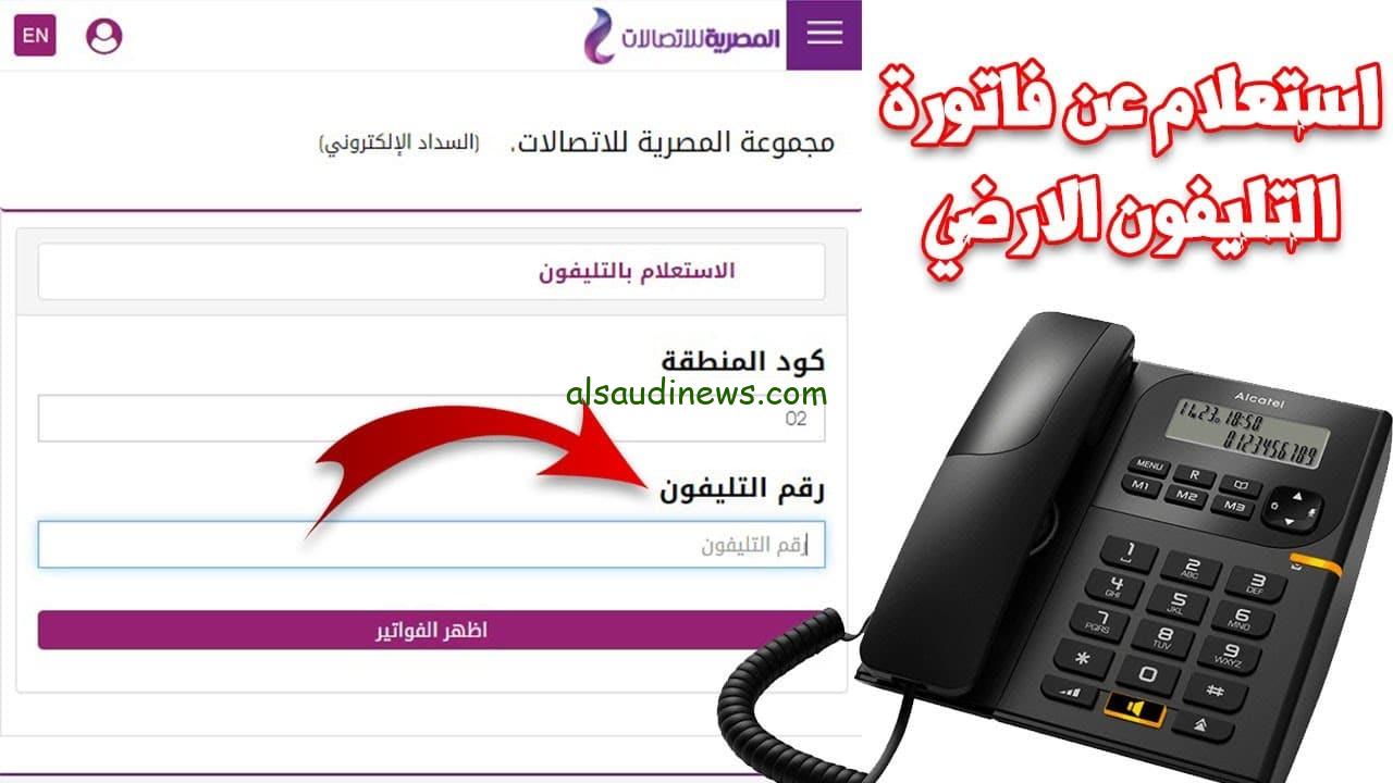 رابط الاستعلام عن فاتورة التليفون الأرضي 2024 billing.te.eg وأماكن السداد