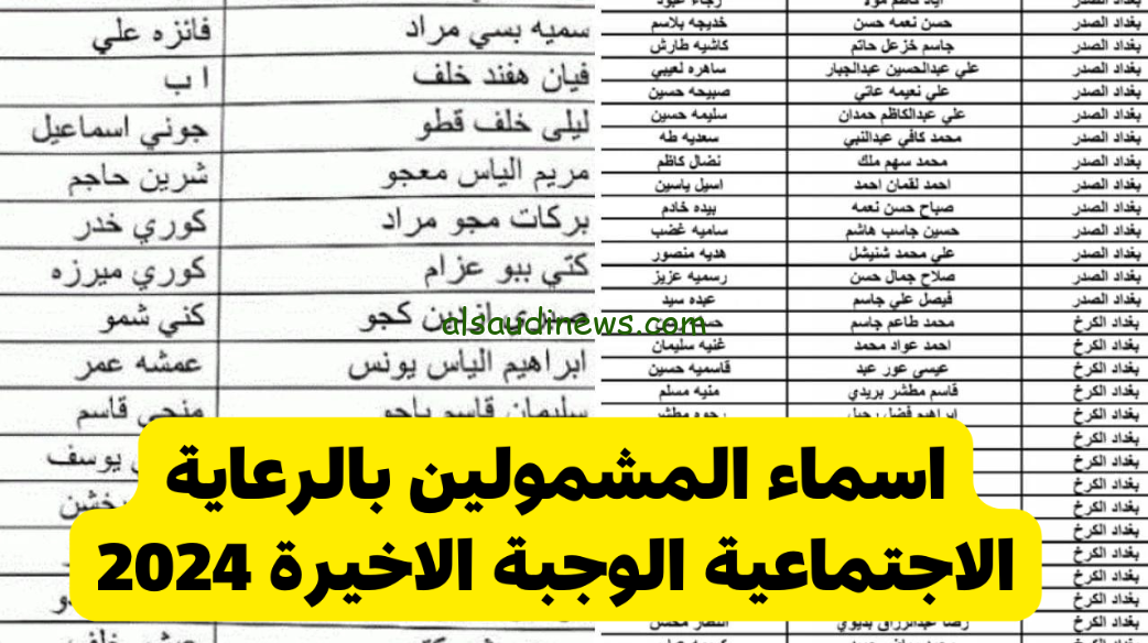 “بشكل الكتروني” موعد صدور الوجبة السابعة 7 وخطوات الاستعلام عن الأسماء عبر منصة مظلتي spa.gov.iq ” الوجبة الأخيرة “