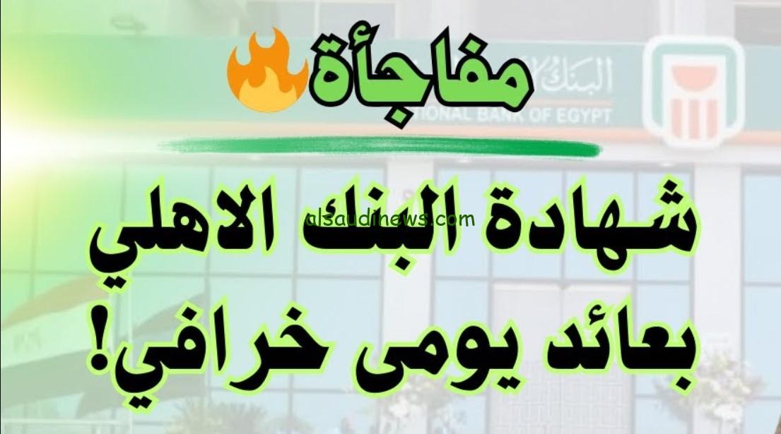 أعلى فائدة “هتعيشك ملك”.. شهادات البنك الأهلي الجديدة أسعار اليوم السنوية وذات العائد الشهري تطرح أكتوبر 2024