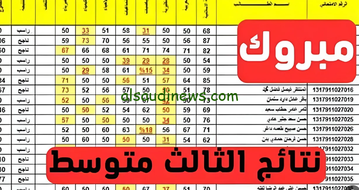 تم الرفع ” وزارة التربية العراقية” رابط نتائج الثالث المتوسط الدور الثاني 2024 عبر موقع نتائجنا الالكتروني nataegna