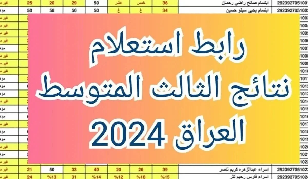 “تراقبو”.. لينك نتائجنا الوزاري نتائج الثالث متوسط 2024 الدور الثاني nataegna.net في جميع المحافظات