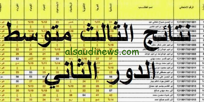 نتائجنا pdf لينك نتائج الثالث متوسط 2024 الدور الثاني في العراق عبر epedu.gov.iq