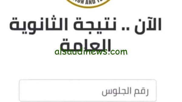نتيجة الثانوية العامة 2024 الدور الثاني من خلال موقع وزارة التربية والتعليم