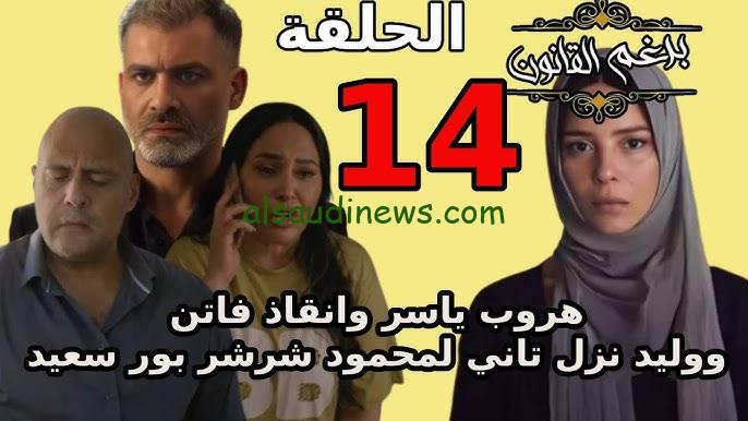 ياسر هرب.. مسلسل برغم القانون 14 dailymotion وموعد علي علي اون دراما ومنصة شاهد الرقمية
