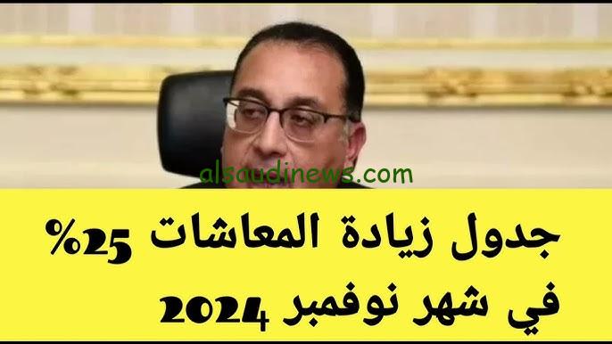 جدول زيادة المعاشات 2024 بعد قرار الزيادة الأخيرة 15% لشهر نوفمبر