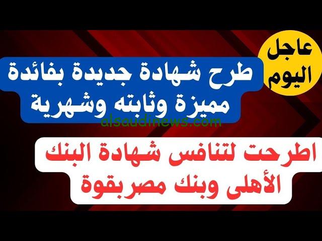 جهز شنطتك عشان هتتملي فلوس.. موعد طرح شهادة استثمار ذات عائد 35% من البنك الأهلي وبنك مصر واعلي عائد بالبنوك 2024
