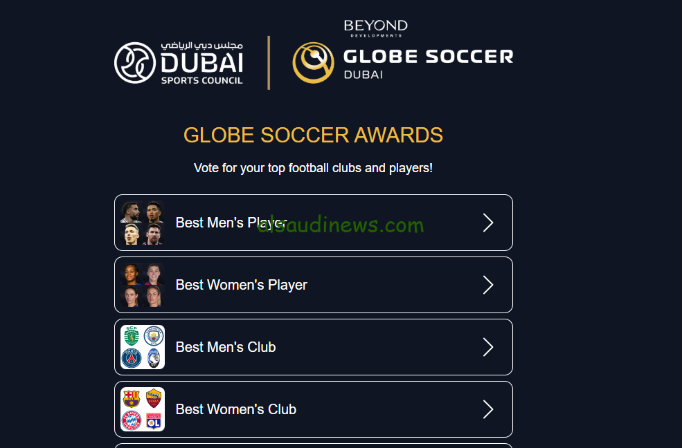 رابط موقع تصويت جلوب سوكر 2024/2025 vote.globesoccer.com والقنوات الناقلة له بإشارة عالية