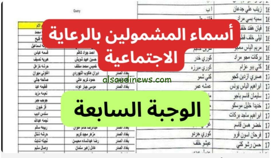 الاستعلام عن أسماء المشمولين في الرعاية الاجتماعية الوجبة السابعة 2024 عبر مظلتي spa.gov.iq وشروط القبول