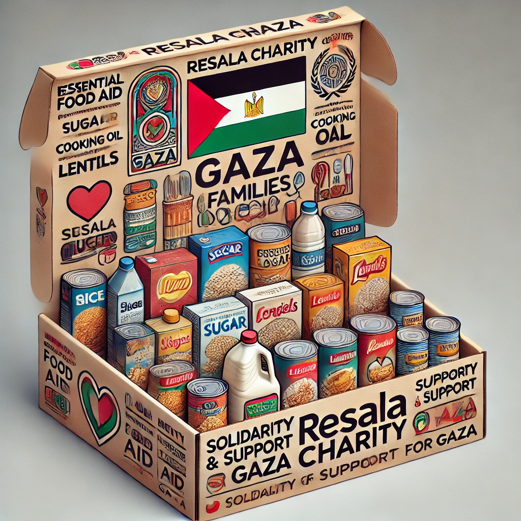 رابط تسجيل نموذج الحصول على طرد غذائي جمعية رسالة اهل غزة في مصر resala.org/donations