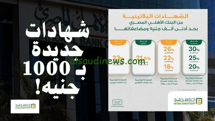 “مكاسب أحسن من الذهب” شهادات البنك الأهلي 2024 بعائد يتخطى الـ27.5% وحد أدني للشراء 1000 جنيه