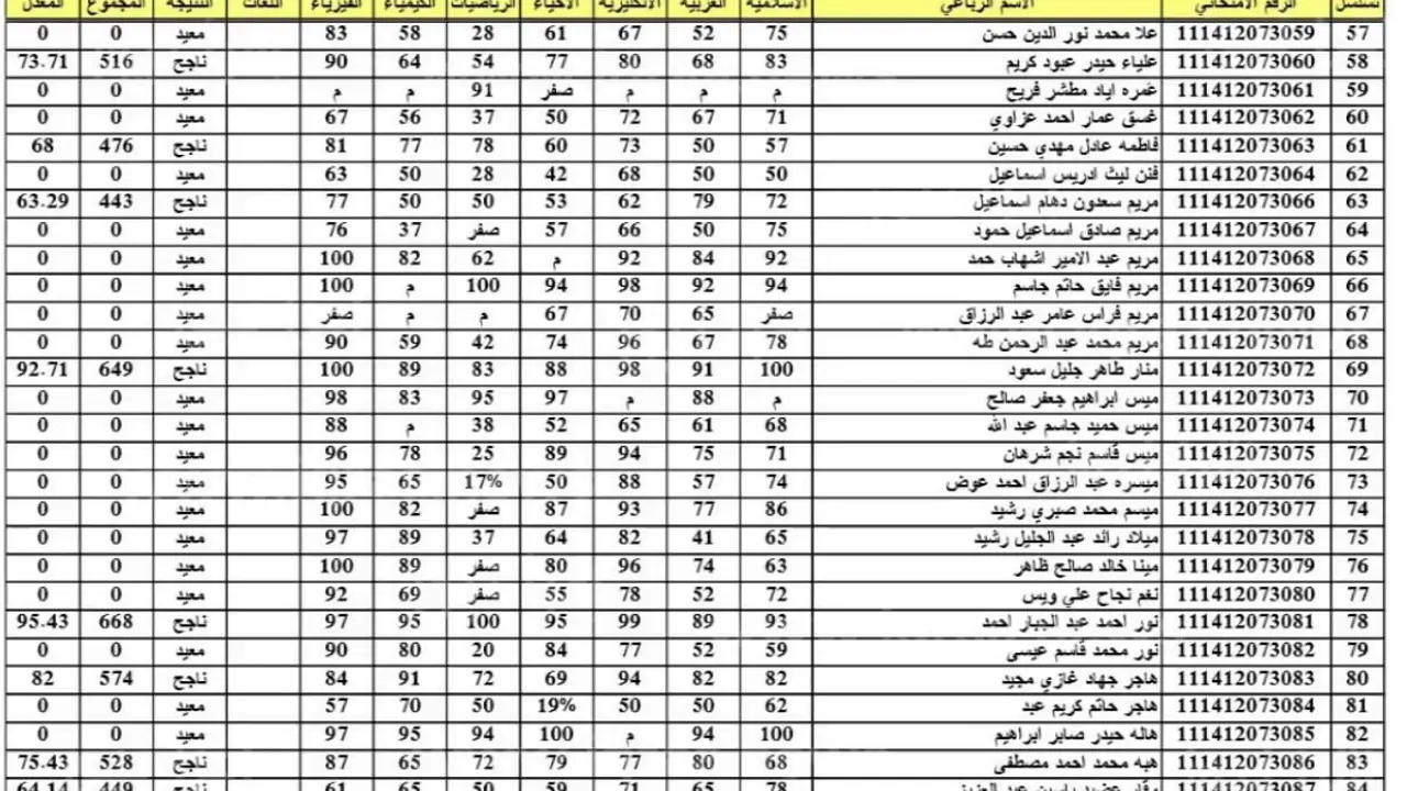 نتائج السادس الاعدادي دور ثالث 2024 بالعراق في جميع المحافظات عبر الموقع الرسمي epedu.gov.iq