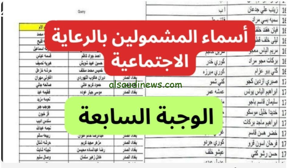 رابط الاستعلام عن أسماء المشمولين في الرعاية الاجتماعية 2024 من خلال موقع مظلتي spa.gov.iq