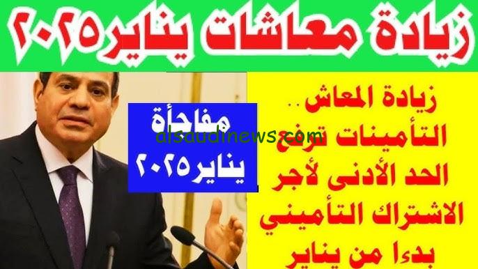 رسمياً زيادة المعاشات في شهر يناير 2025 وخطوات الاستعلام عنها من خلال موقع هيئة التأمينات الاجتماعية nosi.gov.eg