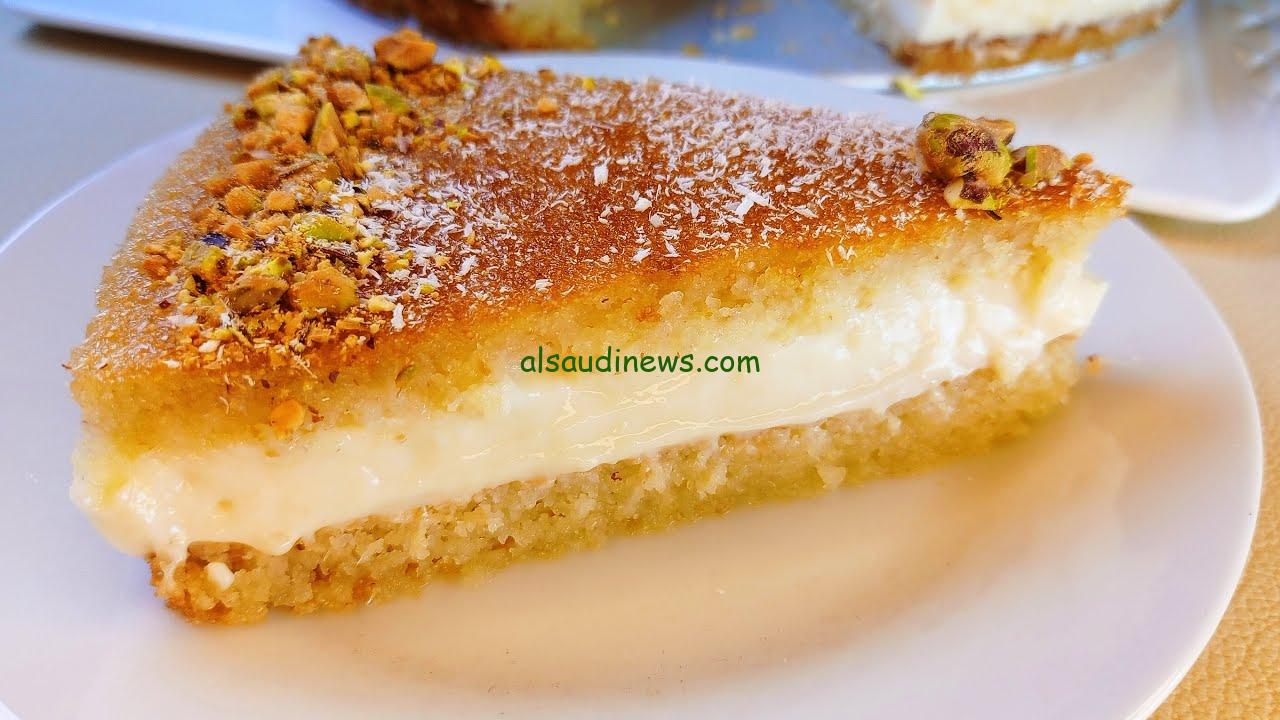 بأسهل المكونات .. طريقة عمل البسبوسة بالقشطة بجوز الهند