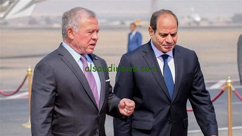 السيسي وملك الأردن يؤكدان ضرورة إقامة الدولة الفلسطينية المستقلة لتحقيق السلام في الشرق الأوسط