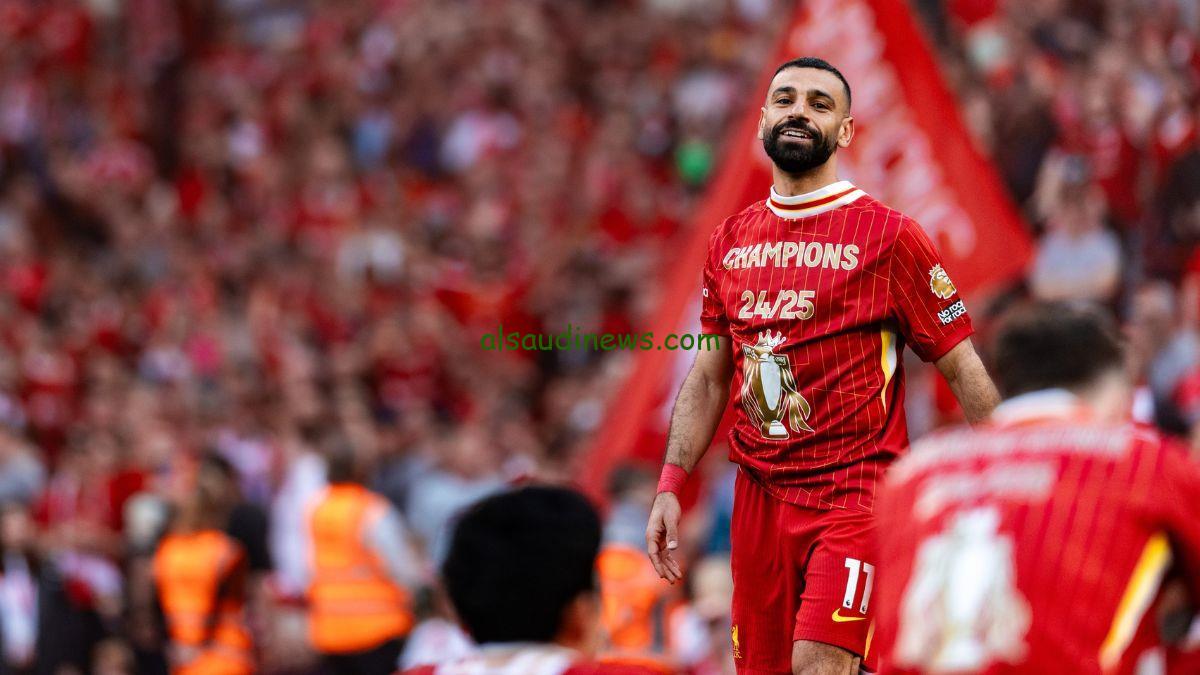 ليفربول يحتفي بمحمد صلاح بشمبانيا في احتفالات الدوري الإنجليزي