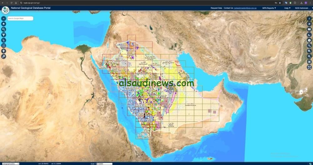 إطلاق حزم بيانات جديدة من هيئة المساحة الجيولوجية السعودية لتحليل البيانات الجيولوجية