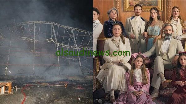عائلة شاكر باشا تواجه أزمة جديدة بعد اندلاع حريق في موقع التصوير للمرة الثانية