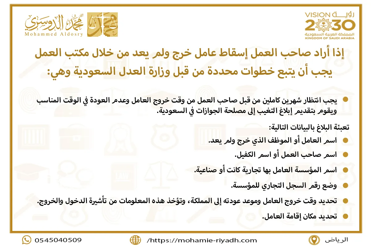 هل يمكن للمقيم في السعودية العودة بعد الخروج وعدم العودة؟ إجابات من الجوازات