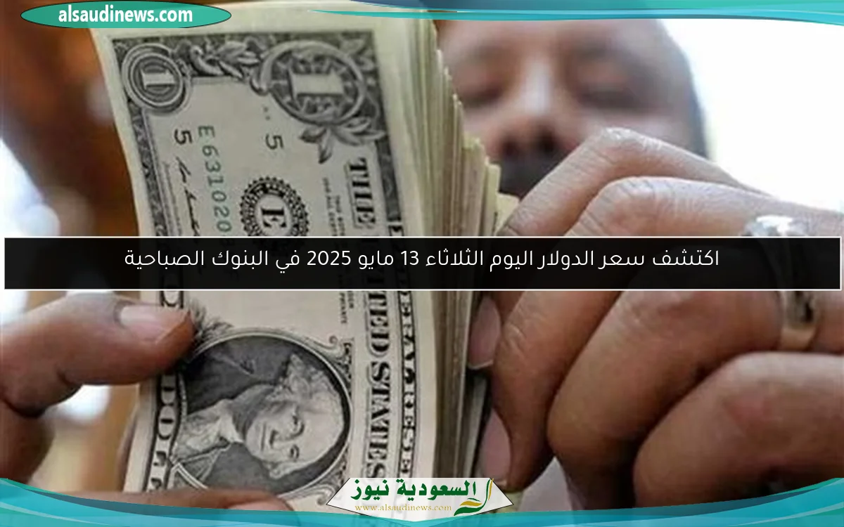 اكتشف سعر الدولار اليوم الثلاثاء 13 مايو 2025 في البنوك الصباحية