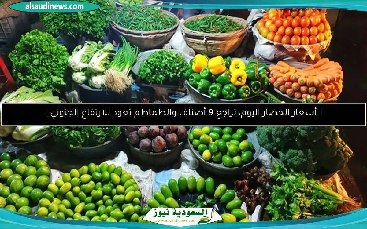 أسعار الخضار اليوم، تراجع 9 أصناف والطماطم تعود للارتفاع الجنوني